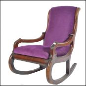 19TH CENTURY REGENCY MAHOGANY ROCKING CHAIR - ARMCHAIR