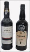 SANDEMAN'S 1977 VINTAGE BOTTLED PORT - SILVER JUBILEE. WITH ANOTHER