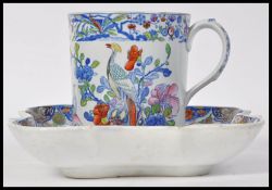 1830'S EARLY 19TH CENTURY MASONS ASIATIC LARGE MUG AND PLATE