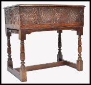 17TH CENTURY COUNTRY OAK CHEST OF DRAWERS ON STAND BIBLE BOX