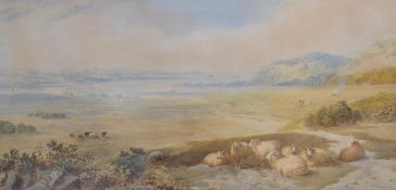 CORNELIUS PEARSON (1805-1891) WATERCOLOUR PAINTING VIEW NEAR CHRISTCHURCH