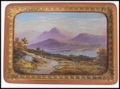 A 19th century Torquay Terracotta Company rectangular plaque being finely enamelled by Alexander