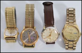 A collection of gents vintage mid century wristwatches ( watches )  to include Everite 17 jewel