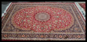 A large  vintage Persian floor carpet Keshan rug h