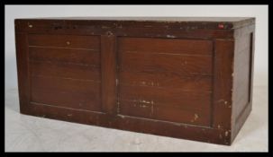 A large early 20th century pine blanket box chest.