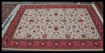 A large  vintage Persian floor carpet Keshan rug h