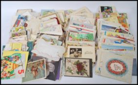 Old Greetings cards (not postcards). Two boxes with many hundreds from Victoria to post WWII. Vast