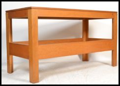 A large mid century solid oak altar table coming f