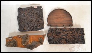 A set of 6 unusual wooden printers blocks for curtain fabrics, all with fabulous William Morris