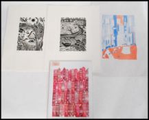 A selection of contemporary prints to include a risograph print my Ruth Mae entitled 'Big City'