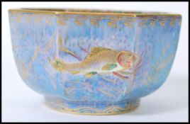 A Wedgwood Fairyland lustre octagonal bowl, circa 1920s, pattern Z4920, designed by Daisy-Makeig