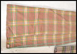 A group of vintage 20th century woolen Welsh type blankets.