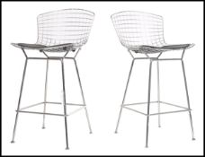 AFTER HARRY BERTOIA A PAIR OF CONTEMPORARY BAR STO