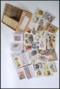 Postcards - 1400 vintage Greetings issues, loose and in three albums. Used/unused. Mostly very