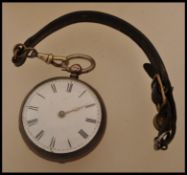 A 19th century Victorian silver hallmarked fusee movement pocket watch by Payne of London no. 627.