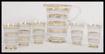 An early 20th Century vintage frosted and clear gl