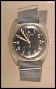 A vintage 20th century Hamilton military / pilots watch having a black face with luminous dial and