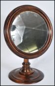A good antique revival mahogany ladies porthole vanity mirror on stand. Reclaimed mahogany with