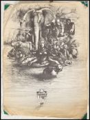 A rare vintage 1960s advertising poster for Forbidden Fruit Kensington Market Portobello Road.