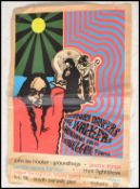 A vintage rare 1960's Psychedelic music poster for  a blues festival at South Parade Pier, bold