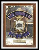 A vintage pub advertising point of sale mirror for
