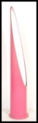 A large unusual pink  20th century lipstick mirror. Floorstanding of conical form with mirror