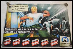 An original Rolling Stones Brazilian tour poster f