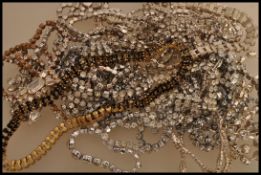 A selection of vintage 20th Century costume rhinestone jewellery to include Art Deco style