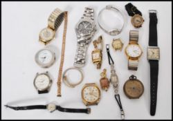 A collection of vintage watches to include Lifisa, Junghans, Links, Lucerna, Seiko etc.