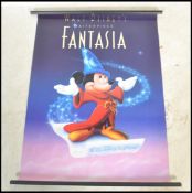 A 20th century Disney advertising point of sale poster for the VHS release of Disney's Fantasia