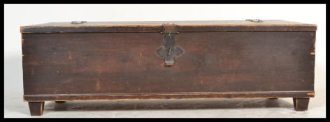 A believed 19th century oak sword box - coffer che