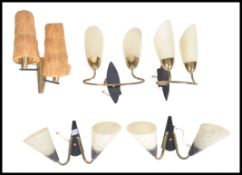COLLECTION OF RETRO TWIN SCONCE WALL LIGHT FIXTURE