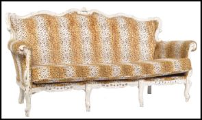 LOUIS XVI STYLE FRENCH PAINTED AND FAUX CHEETAH CA