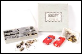 TRI-ANG MADE SCALEXTRIC SLOT CAR RACING SPARES AND TWO SLOT CARS