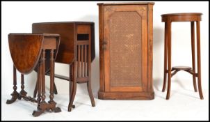 A collection of antique furniture dating from the 19th Century to include a burr walnut Sutherland