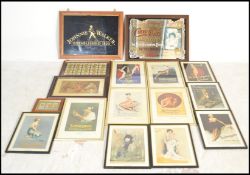 A collection of vintage 20th century advertising point of sale pub breweriana framed and glazed