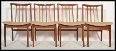 A set of four retro 20th Century teak Danish inspi