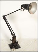 A vintage pre war Herbert Terry 1227 Anglepoise table / desk lamp in original black painted