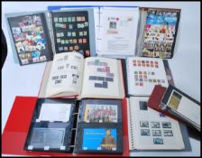 Collection of British stamps. Eight volumes and remnants including SG Windsor album, booklets