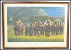 Horse Racing Interest - A 20th century framed and glazed limited edition horse racing print no. 36/