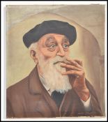 Leslie Carpenter. 20th century oil on canvas painting - portrait study of an elderly gentleman