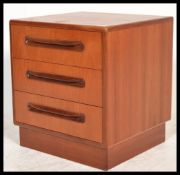 A retro 20th Century G Plan bedside chest of three