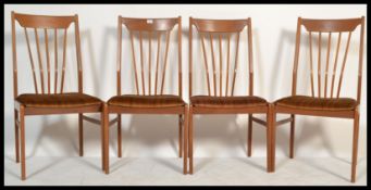 A set of four retro 20th Century teak Danish inspi