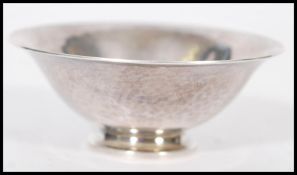 A Danish 20th century Sterling silver salt cellar by Georg Jensen stamped to base for maker with