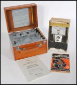 A vintage 20th Century wooden cased Portable Industrial Thermocouple Potentiometer by Cropic, with