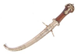 19TH CENTURY BERBER / MOROCCAN JAMBIYA DAGGER AND SCABBARD