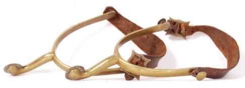 BELIEVED BOER WAR MOUNTED INFANTRY SWAN NECKED BOOT SPURS