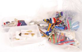 ASSORTED REPRO AND ORIGINAL MILITARY MEDAL RIBBONS & BARS