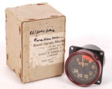 ORIGINAL WWII LANCASTER BOMBER COCKPIT ' BOOST ' GAUGE