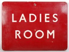 VINTAGE RAILWAY BRITISH RAIL ' LADIES ROOM ' ENAMEL SIGN